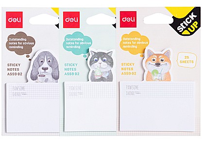 Notes adeziv pisici/catei 75*84mm 25 file deli dlea55902 [1]