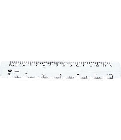 Rigla 15cm Transparentă Deli DLEG00112 [1]