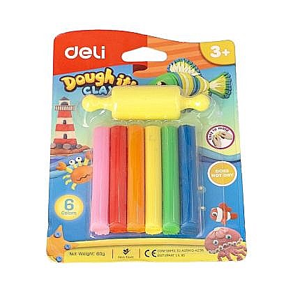 Plastilina 6 culori 60g + forma modelaj deli [1]