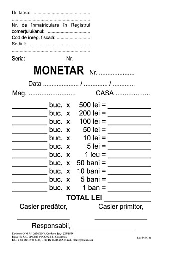 Monetar a6 2exemplare autocop.Nepersonal coperta [1]