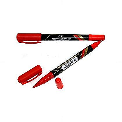 Marker cd 2 capete 0.5/1mm rosu deli dleu10440 [1]
