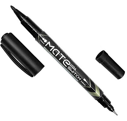 Marker cd 2 capete 0.5/1mm negru deli dleu10420 [1]