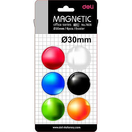 Magneti whiteboard 30mm 6/set Deli [1]