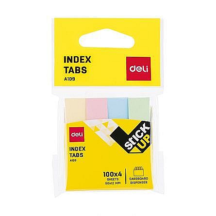 Index adeziv hartie 12x50mm 4 culori 100 file Deli [1]