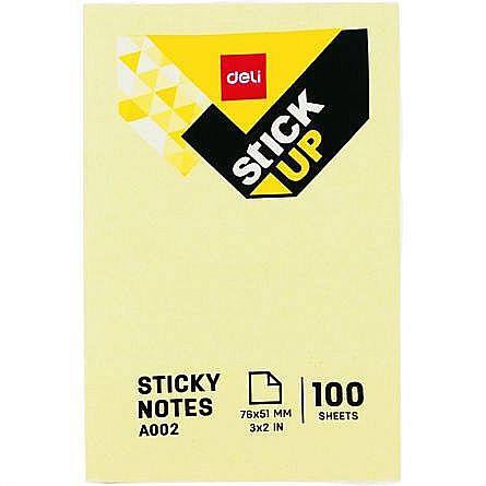 Notes adeziv 76*51mm galben 100 file deli dlea00253 [1]