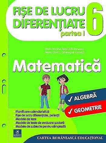 Fise de lucru diferentiate. Matematica. Clasa VI. Partea I [1]