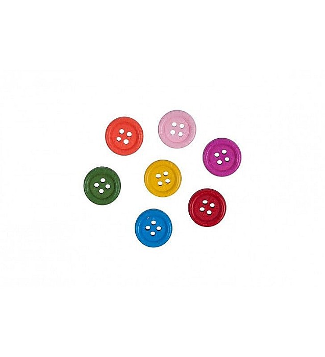 Accesorii creatie nasturi mici plastic 10 mm multicolor 40/set Colorarte [1]