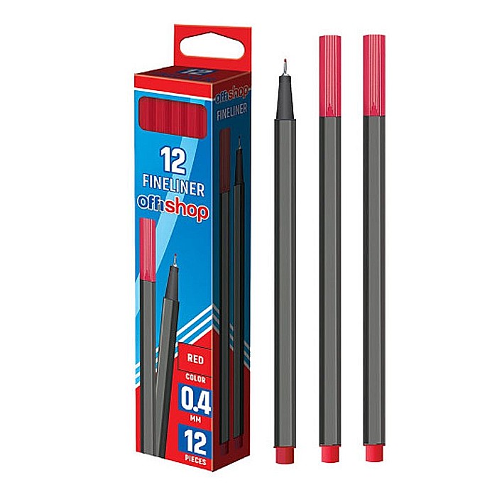 Fineliner 0.4 mm rosu Offishop [1]