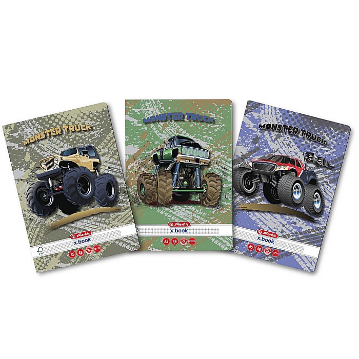 Caiet A5 48 file matematica Monster truck Herlitz [1]