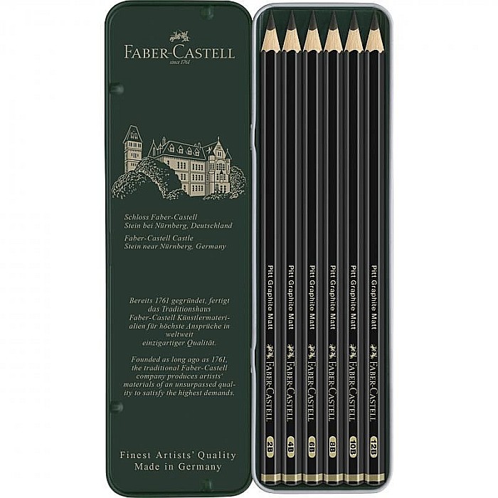 Set 6 buc creion grafit mat pitt faber-castell fc115207 [1]