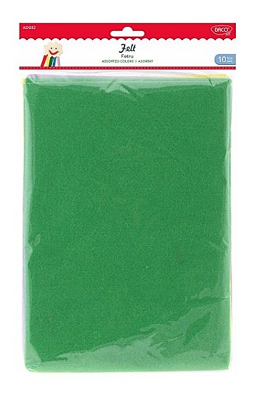 Accesorii craft ad082 fetru asortat set 10 daco [1]