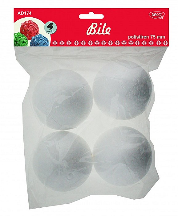 Accesorii craft adr174 bile polistiren 4/set 75mm daco [1]