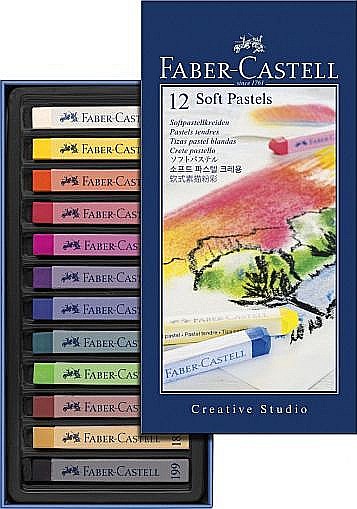 Creioane Pastel Soft, 12 Culori, Faber-Castell, FC128312 [1]