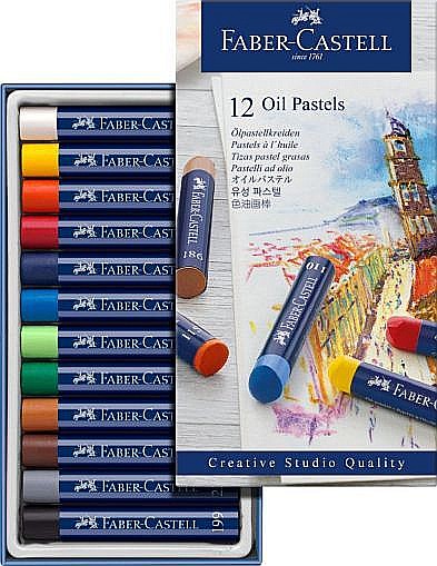 Creioane ulei pastel 12 culori Faber-Castell [1]