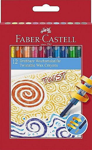 Creioane cerate retractabile 12 culori Faber-Castell [1]
