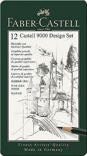 Set design 12 buc creion grafit castell 9000 fc119064 [1]