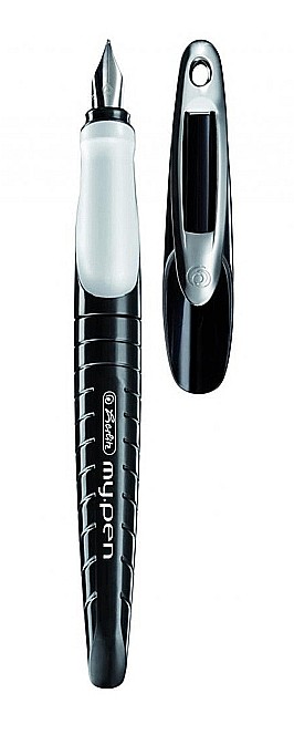 Stilou Herlitz my.pen penita M negru alb [2]