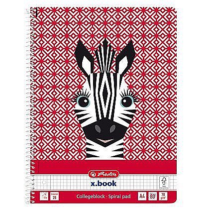 Caiet A4 80 file spirala matematica Cute animal Herlitz [1]
