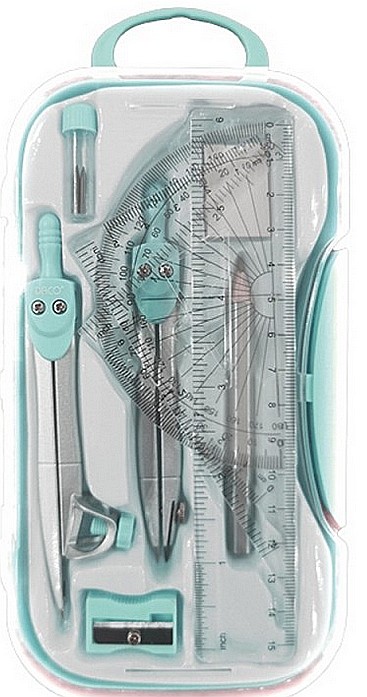 Trusa de Geometrie Plastic Pastel Daco TG210P [1]