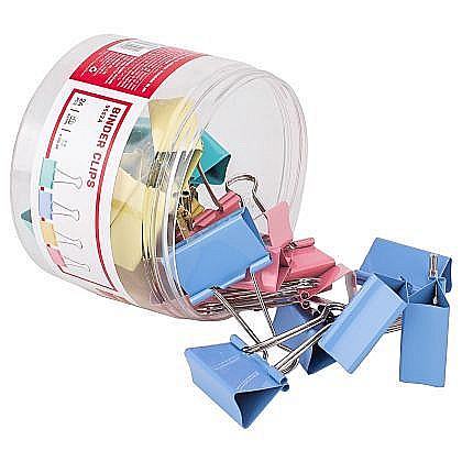 Clips hartie 19mm color 40buc/cut plastic deli dle8555a [1]