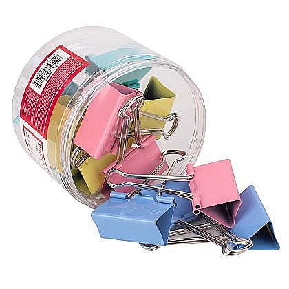 Clips hartie 32mm color 24 buc/cut. Plastic deli dle8553a [1]