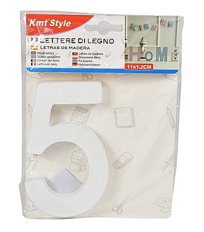 Cifra 5 din lemn 58*11*1.2cm 6217532 [1]