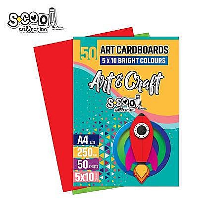 Carton color A4 250g 50 coli 10 culori/set S-Cool [1]