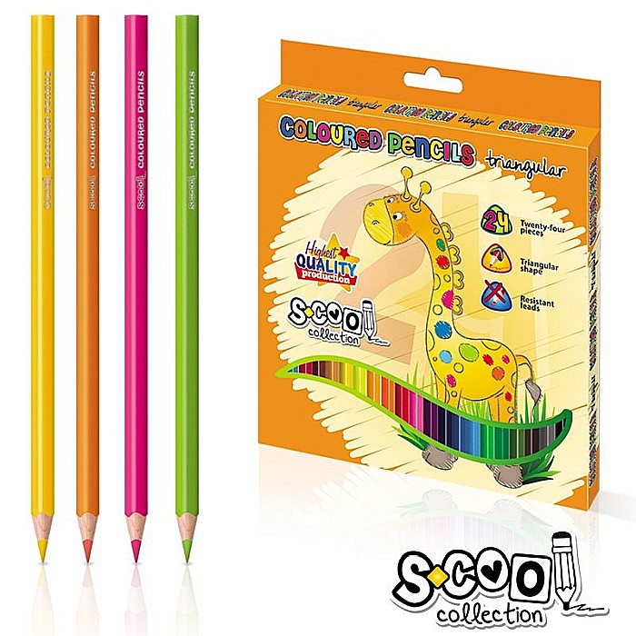 Creioane Color Triunghiulare 24 Culori SC176 [1]
