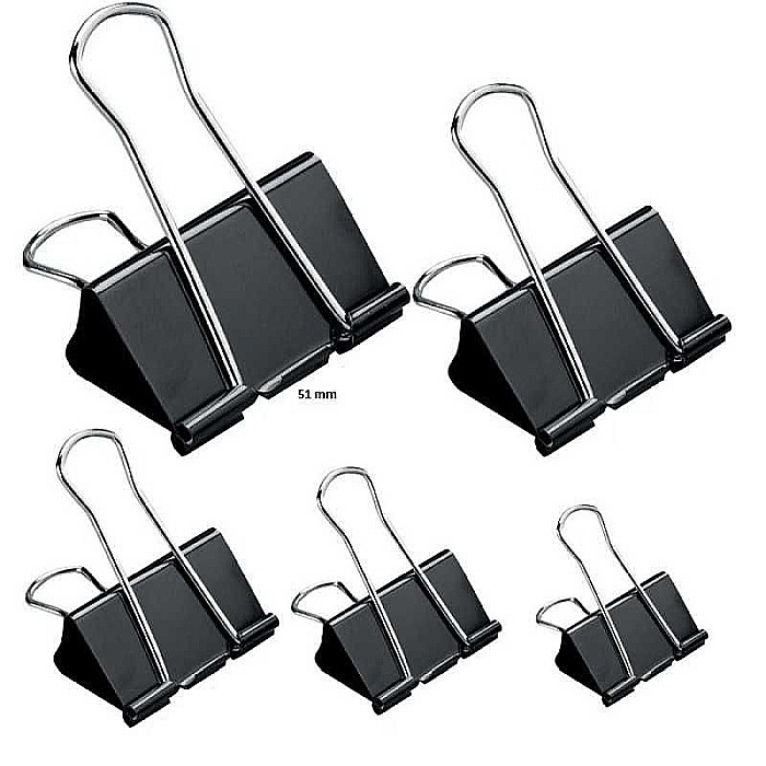 Clipsuri metalice negre 51mm 12buc/set of424 [1]
