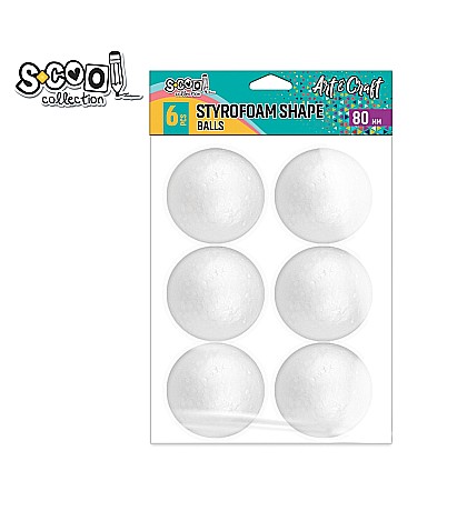 Accesorii craft-bile polistiren 80mm 6buc/set sc1996 [1]