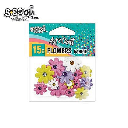 Accesorii craft-floricele textil 15buc/set sc1962 [1]