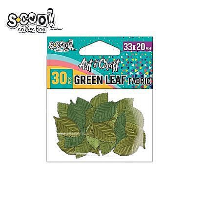 Accesorii craft-frunze textil 33x22mm 30buc/set sc1957 [1]