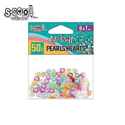 Accesorii craft-margele inimioara 8x7mm 50buc/set sc2017 [1]