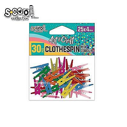 Accesorii craft-carlige lemn color 25x4mm 30buc/set sc1944 [1]