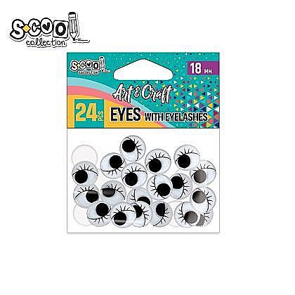 Accesorii craft-ochisori cu gene 18mm 24buc/set sc2028 [1]