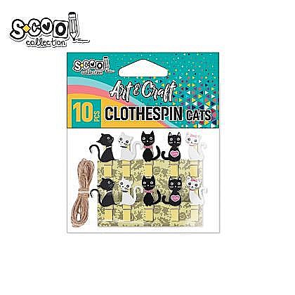 Accesorii craft-carlige lemn pisica 10buc/set sc1950 [1]