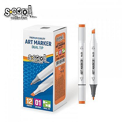 Marker 2 capete 6mm/3mm portocaliu sc1839 [1]