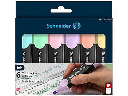 Textmarker schneider job pastel 6/set [1]