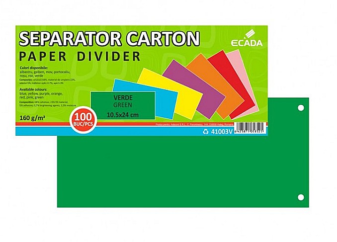 Separator carton 10.5x24cm 160g set 100 verde ecada [1]