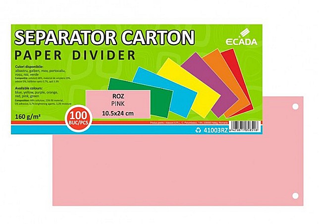 Separator carton 10.5x24cm 160g set 100 roz ecada [1]