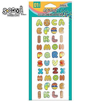 Accesorii craft stickere 3d litere s-cool sc2414 [1]