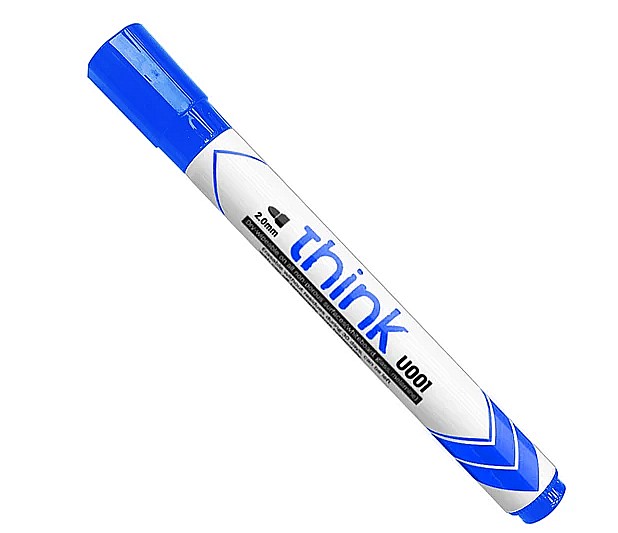 Marker whiteboard albastru 2mm deli dleu00130 [1]