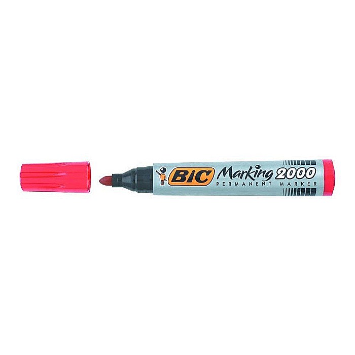 Marker permanent rosu varf rotund 2000 bic bc820913 [1]