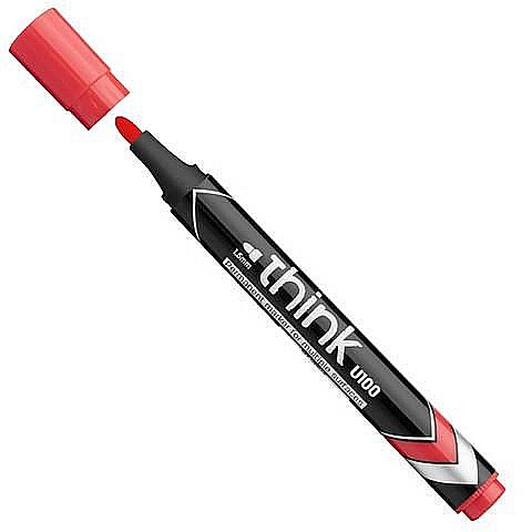 Marker permanent rosu deli dleu10040 [1]