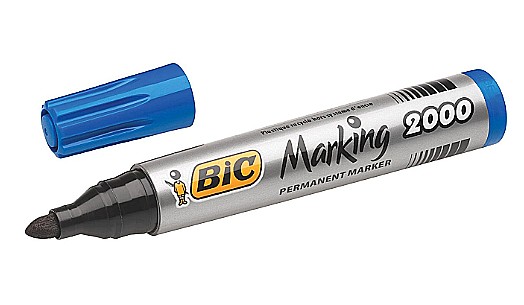 Marker permanent albastru varf rotund 2000 bic bc820914 [1]