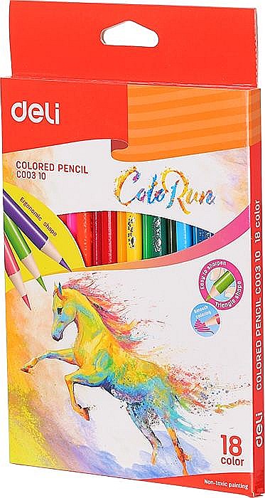 Creioane Colorate 18 Culori Colorun Deli DLEC00310 [1]