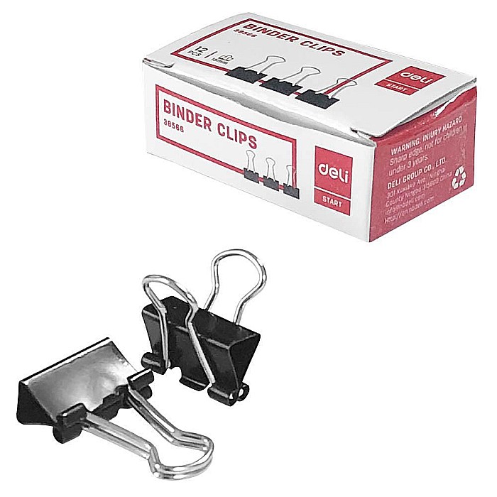 Clips hartie 15mm 12 buc/cut. Carton deli dle38566 [1]