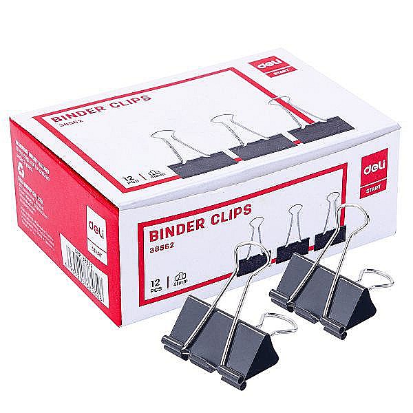 Clips hartie 41mm 12 buc/cut. Carton deli dle38562 [1]