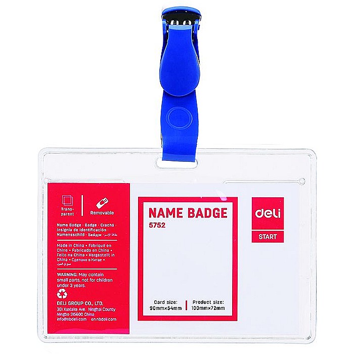 Ecuson orizontal cu clips 90*54mm deli dle5752 [1]