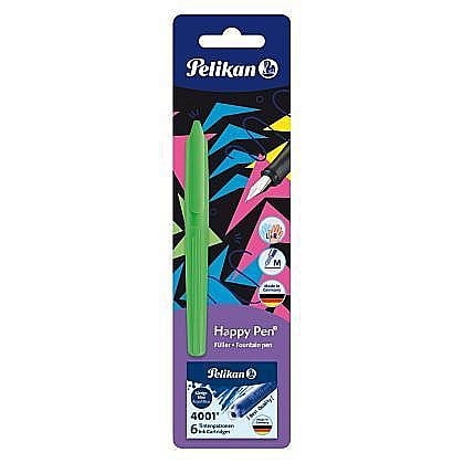 Stilou Pelikan Happy Pen culori asortate penita M 6 patroane [1]